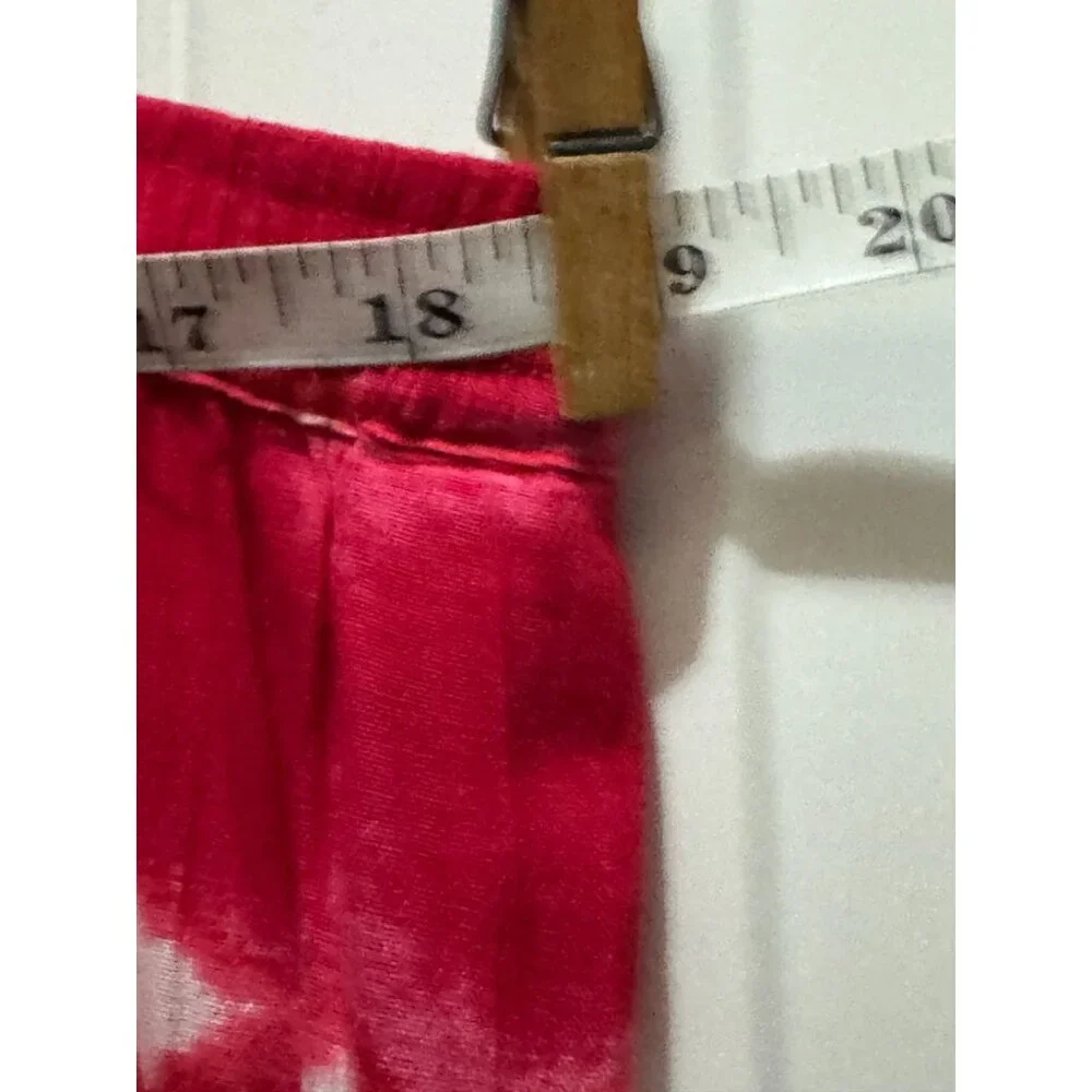 Kim Rogers Red & White Tie-Dye Tiered Maxi Skirt L - Picture 4 of 5